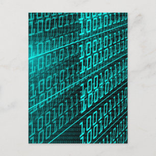 Carte Postale Circuit informatique futuriste Cyberpunk