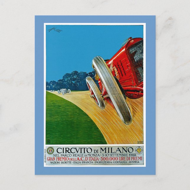 Carte Postale Circuito Di Milano (Devant)