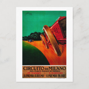 Carte Postale Circuito Di Milano Poster Vintage Europe