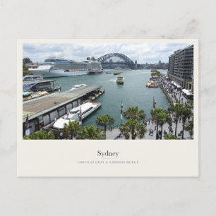 Carte Postale Circular Quay et Sydney Harbour Bridge