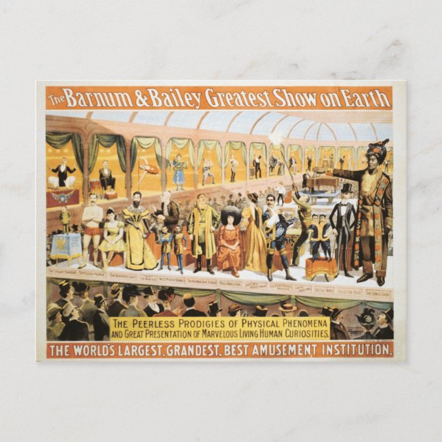 Carte Postale Circus Barnum et Bailey Plus grand spectacle sur T (Devant)