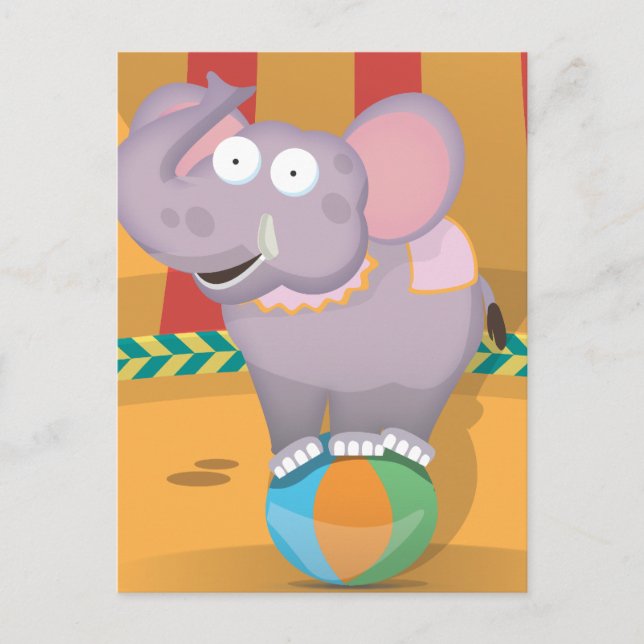 Carte Postale Circus Elephant (Devant)