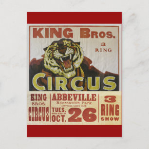 Carte Postale CIRCUS LINE-King Bros. Cirque