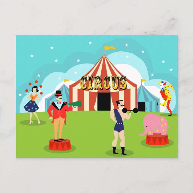 Carte postale Circus vintage (Devant)