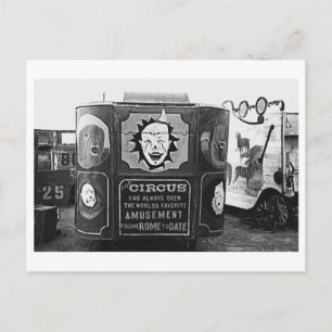 Carte Postale Circus Wagon Vintage 1937 Montana Photo