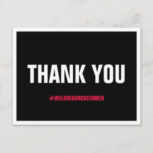 Carte Postale Cire à cire du corps Gras Merci en lettres noires