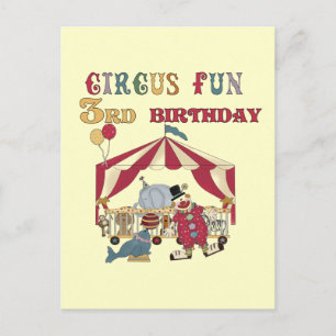 Carte Postale Cirque 3e Anniversaire Tshirts et cadeaux