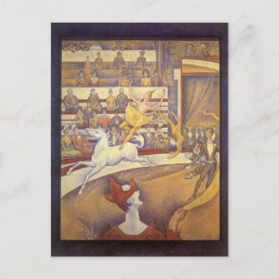 Carte Postale Cirque par Georges Seurat, Art Pointillisme Vintag