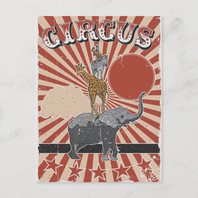 Carte Postale Cirque personnalisé (Devant)