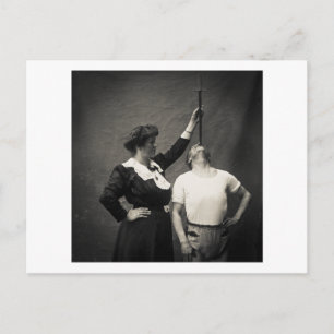 Carte Postale Cirque vintage Sideshow Sword Swallower Freak