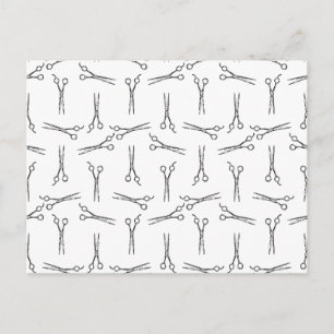 Carte Postale Ciseaux Salon Coiffeur Cheveux Cheveux CUSTOM BG C