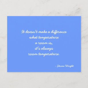 Carte postale citant Steven Wright