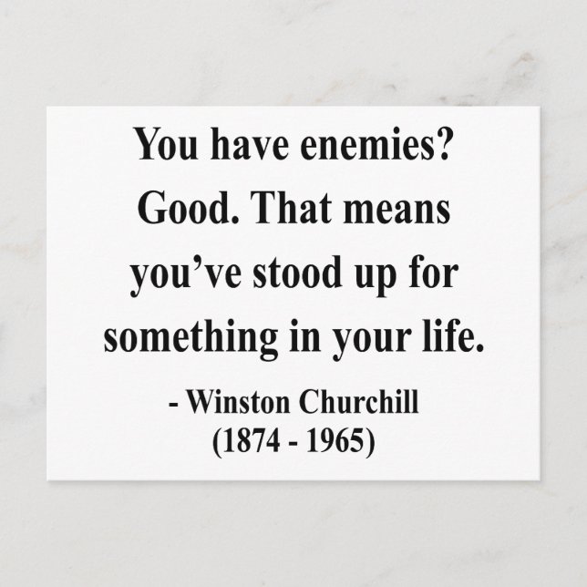 Carte Postale Citation 3a de Winston Churchill (Devant)