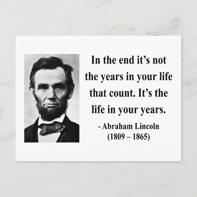 Carte Postale Citation Abraham Lincoln 2b (Devant)