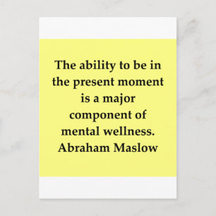 Carte Postale citation abraham maslow