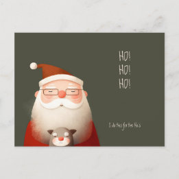Carte postale Citation amusante du Père Noël