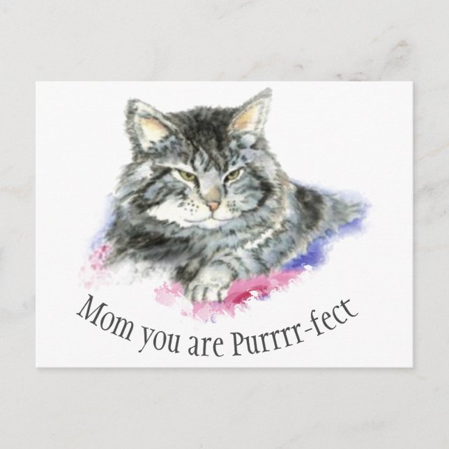 Carte Postale Citation amusante pour ce chat parfait Mère mignon (Devant)