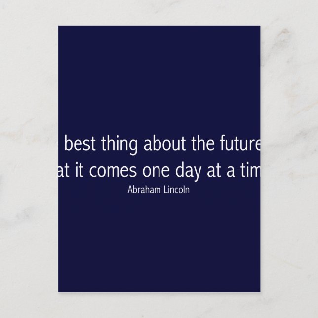 Carte Postale Citation célèbre d'Abraham Lincoln, Motivationnel (Devant)
