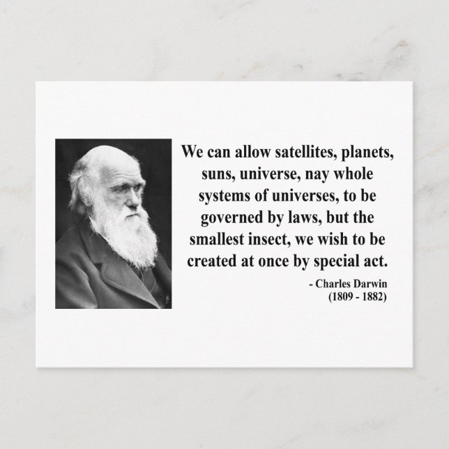 Carte Postale Citation Charles Darwin 4b (Devant)