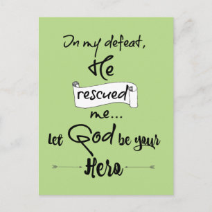 Carte Postale Citation chrétienne inspirante Encouragement