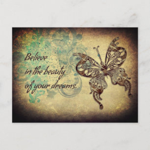 Carte Postale Citation Croire Papillon