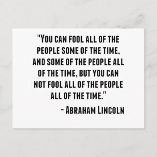 Carte Postale Citation d'Abraham Lincoln
