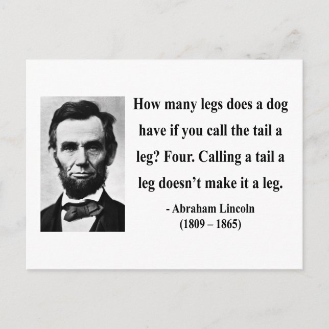 Carte Postale Citation d'Abraham Lincoln 13b (Devant)