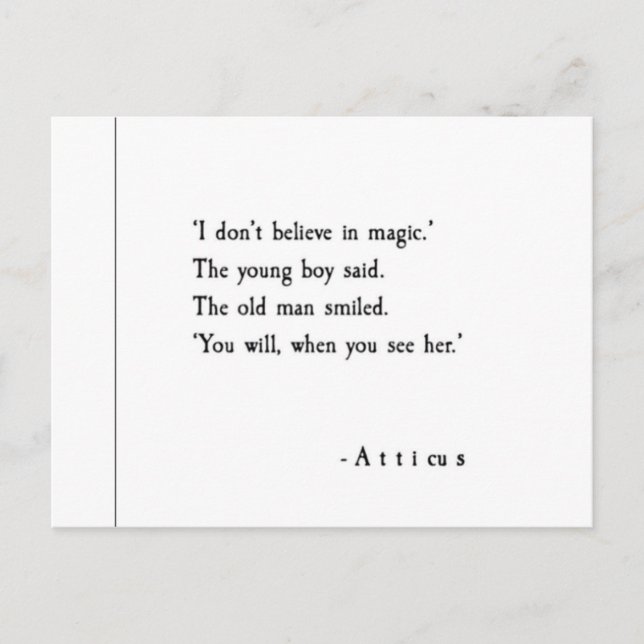 Carte Postale Citation d'amour (Devant)