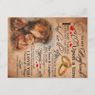 Carte Postale Citation d'amour pour petit ami, ami garçon cadeau