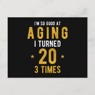 Carte Postale Citation de cadeau d'anniversaire 60 ans drôle