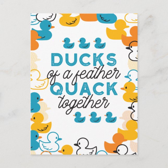 Carte Postale Citation De Canards Amusants (Devant)
