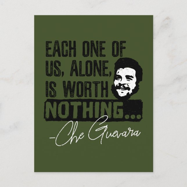 Carte Postale Citation De Che Guevara - Chacune Ne Vaut Rien (Devant)