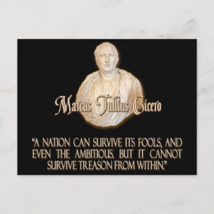 Carte Postale Citation de Cicero sur la trahison