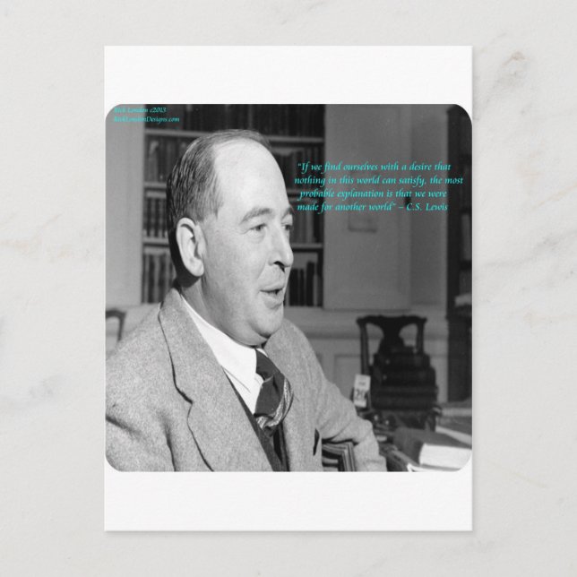 Carte Postale Citation de CS Lewis & "Autres Mondes" (Devant)