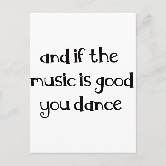Carte Postale Citation de danse (Devant)