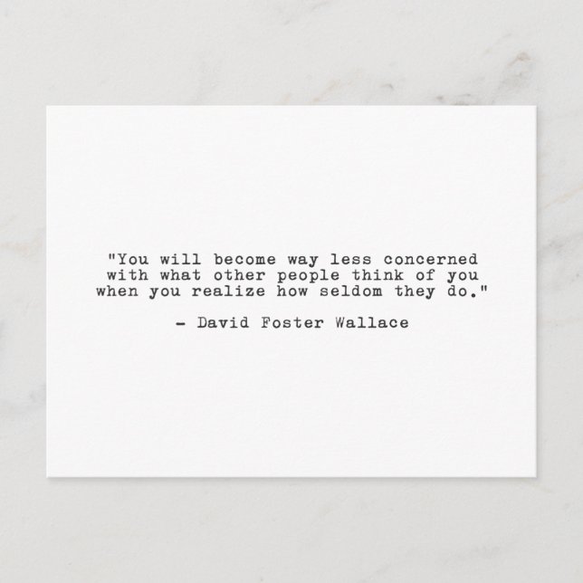 Carte Postale Citation de David Foster Wallace (Devant)