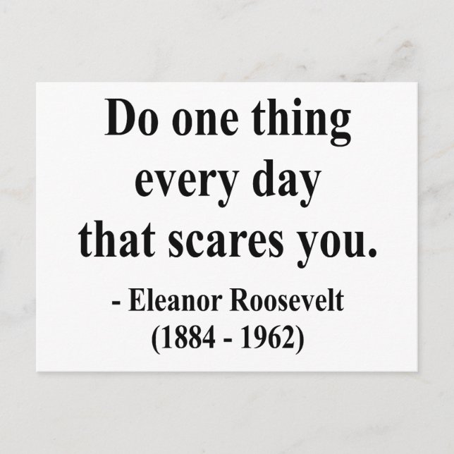 Carte Postale Citation de Eleanor Roosevelt 2a (Devant)