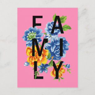 Carte Postale Citation de famille florale