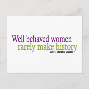 Carte Postale Citation de femmes bien conduites