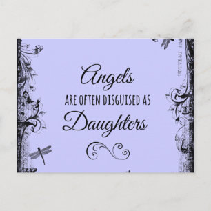 Carte Postale Citation de filles : Les anges sont souvent