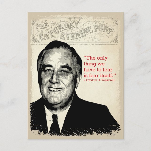 Carte Postale Citation de Franklin D. Roosevelt (Devant)