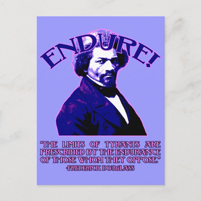 Carte Postale Citation de Frederick Douglass : Les limites des t (Devant)