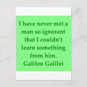 Carte Postale Citation de Galileo