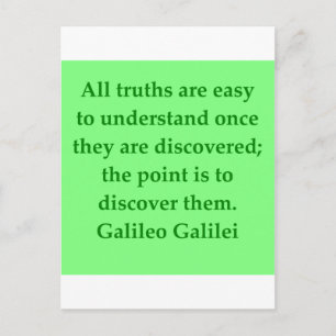 Carte Postale Citation de Galileo