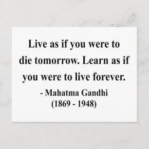 Carte Postale Citation de Gandhi 4a