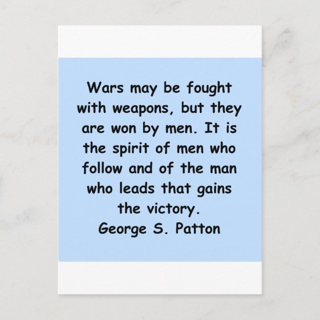 Carte Postale citation de george s patton (Devant)