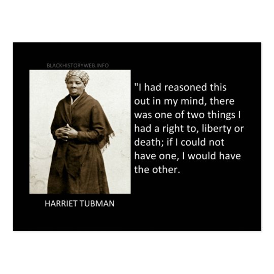 Carte Postale Citation De Harriet Tubman Zazzle Ca