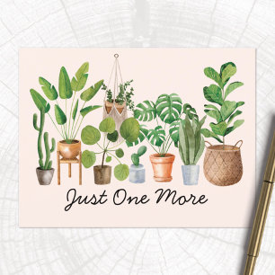 Carte Postale Citation de jardinage à l'aquarelle de plante d'in