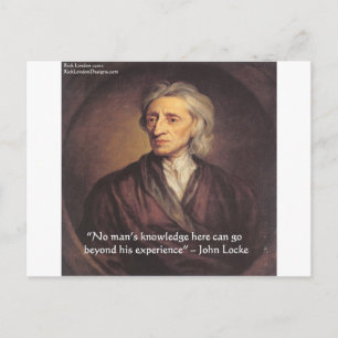 Carte Postale Citation de John Locke sur la connaissance et l'ex
