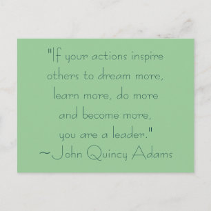 Carte Postale Citation de John Quincy Adams